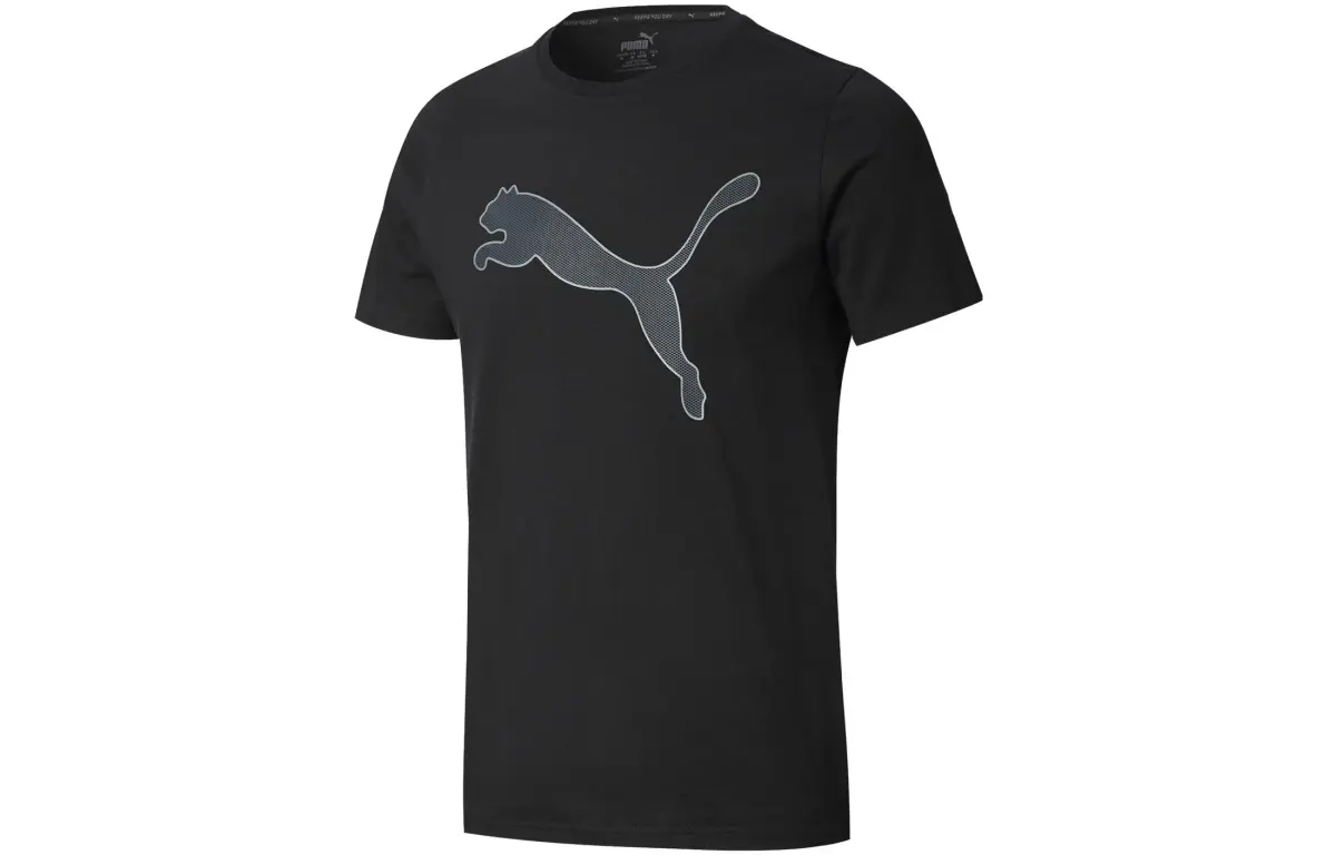 PUMA Modem T-Shirts Men's Black Crew Neck Moderate Straight Fit
