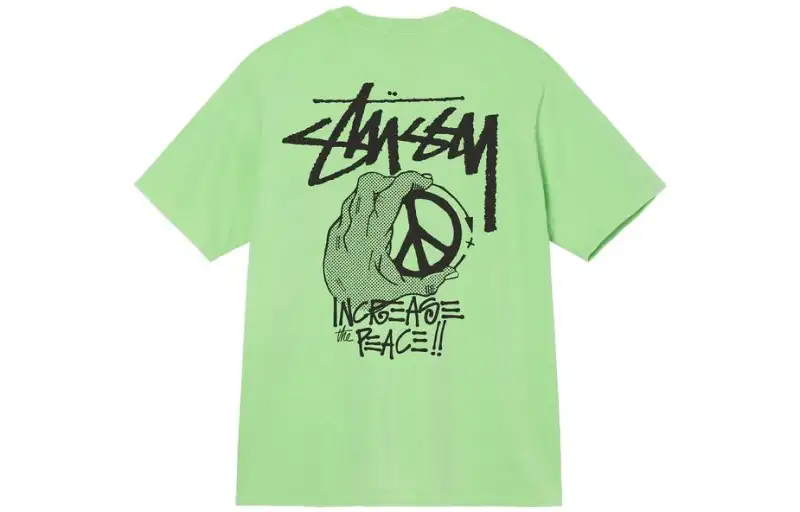 Stussy T Shirts Men's Crew Neck Moderate Straight Fit