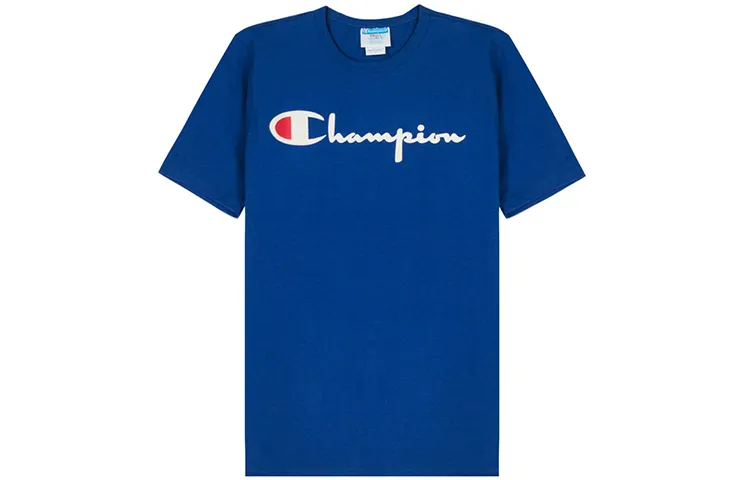 Champion T Shirt US Version Unisex Royal Blue