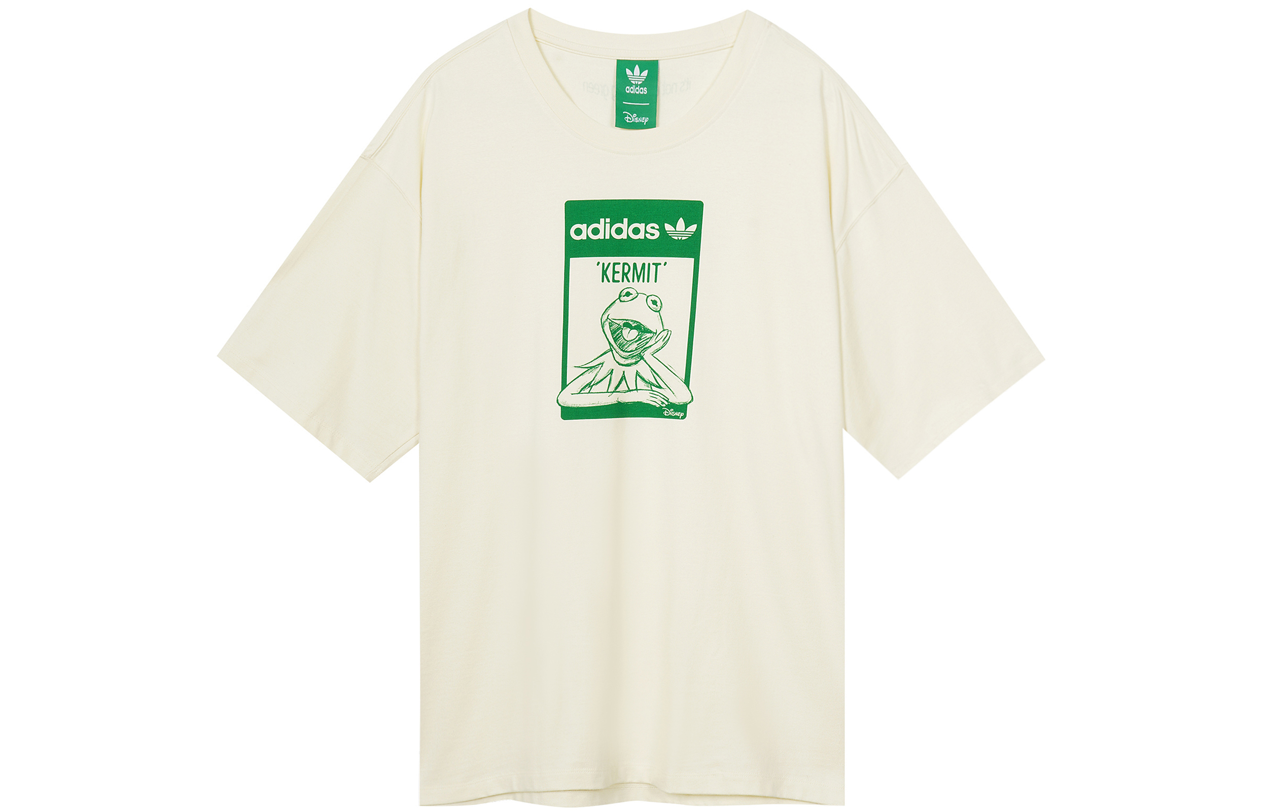 Adidas, retro sports cream white short sleeve T-shirt for men and women, American style, with your logo imprint