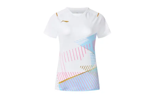 Li Ning Badminton Collection T Shirt Unisex Standard White