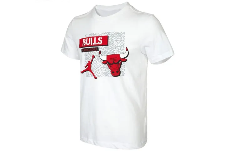 Jordan T-Shirts Men's White Crew Neck Moderate Straight Fit