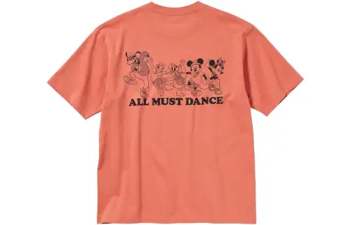 UNIQLO X Disney UNIQLO X , SS23 T Shirts Unisex Orange Crew Neck Moderate Straight Fit