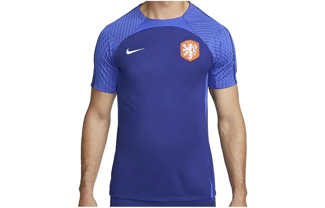 Nike T-Shirts Men's Blue Crew Neck Moderate