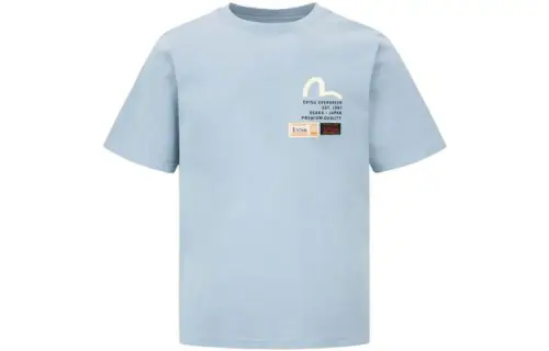 EVISU T Shirts Men's Crew Neck Moderate Straight Fit