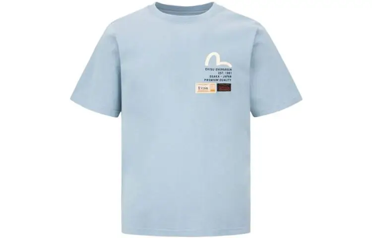 EVISU T Shirts Men's Crew Neck Moderate Straight Fit