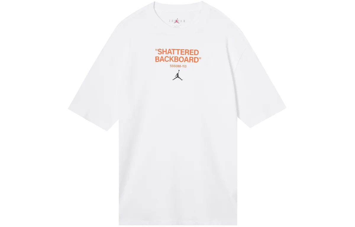 Jordan T-Shirts Men's White Crew Neck Moderate