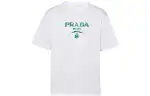 PRADA T Shirts Men's White Crew Neck Moderate Straight Fit