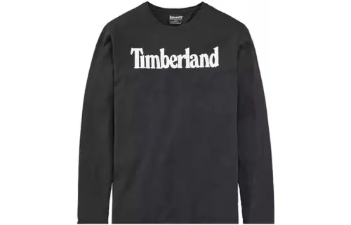 Timberland T Shirts Men's Black Crew Neck Moderate