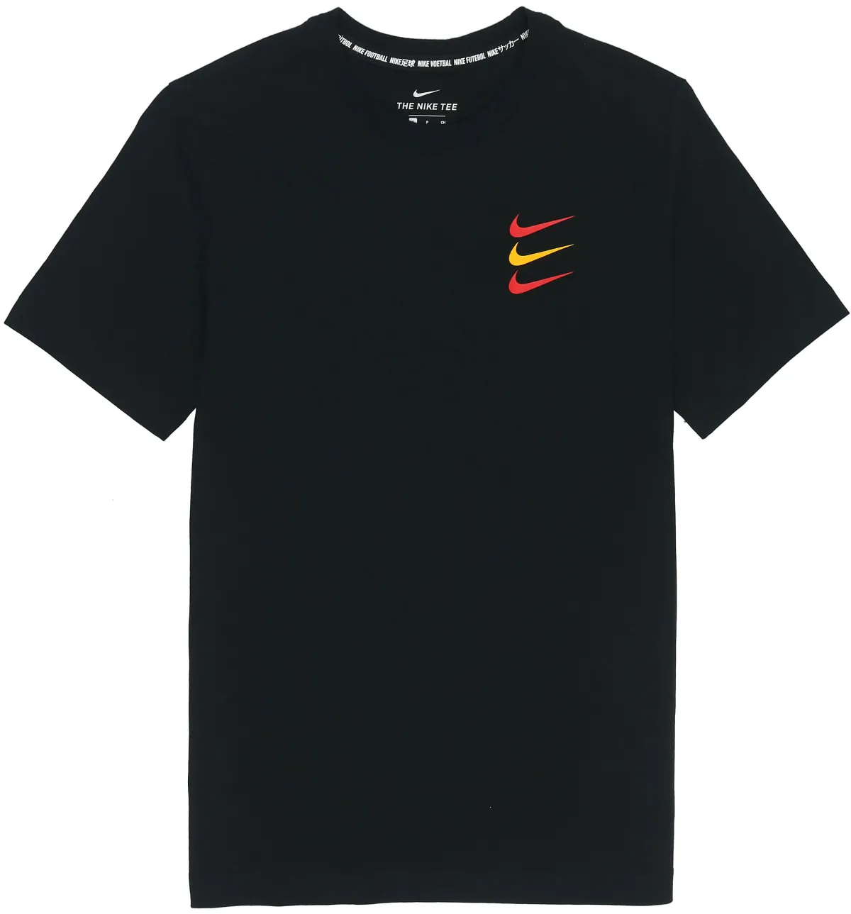 Nike T-Shirts Men's Black Crew Neck Moderate Straight Fit