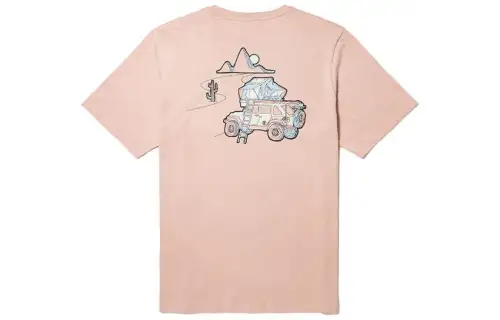 Timberland T Shirts Unisex Light Pink Crew Neck Moderate Straight Fit
