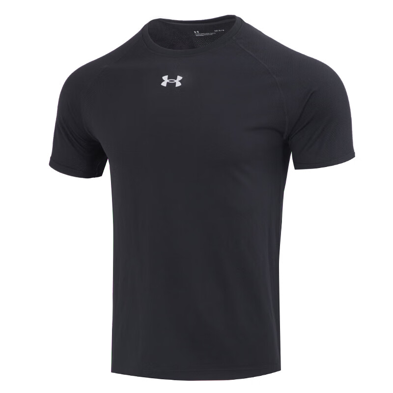 Under Armour Sports breathable black short sleeve T-shirt for gym for training, with your logo imprint