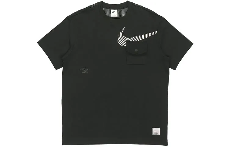 Nike T-Shirts Men's Black Crew Neck Moderate