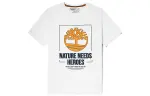 Timberland T Shirts Men's White Crew Neck Moderate Straight Fit