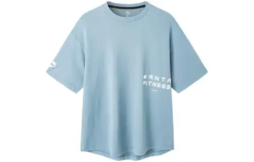 ANTA Variety Training Collection T Shirts Men's Blue Crew Neck Thin Straight Fit