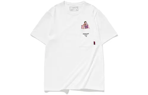 ANTA T Shirts Men's White Crew Neck Moderate Straight Fit