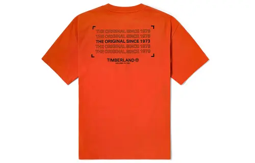 Timberland Drop Shoulder Sleeve T Shirt Men's Orange Red