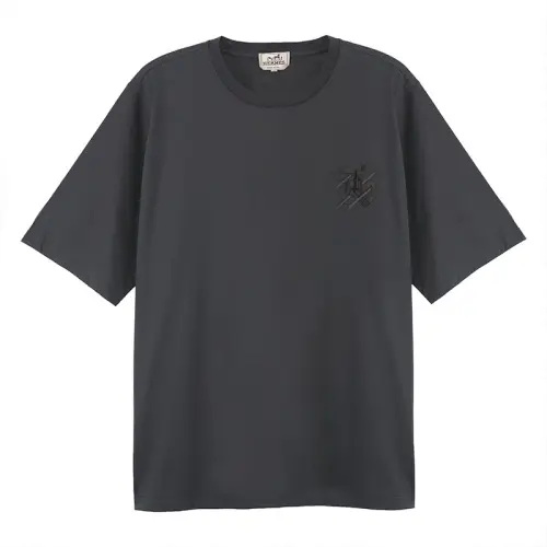 HERMES SS23 T Shirt Men's Black Gray