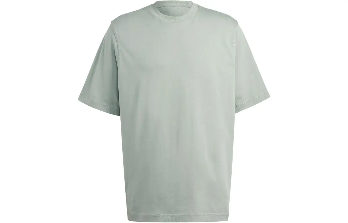 Adidas T-Shirts Men's Green Crew Neck Moderate Straight Fit