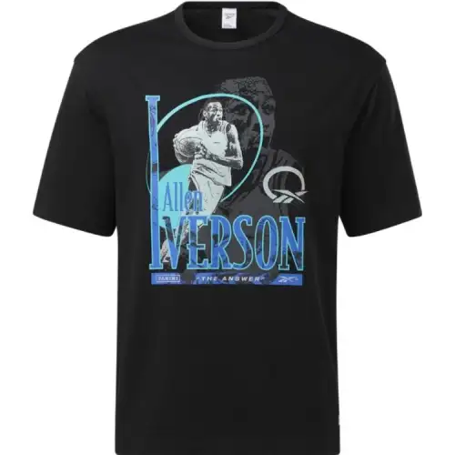 Reebok T Shirts Unisex Black Crew Neck Thin Straight Fit