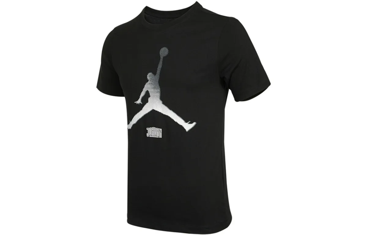 Jordan Jumpmanteecrew T-Shirts Men's Black Crew Neck Moderate Straight Fit