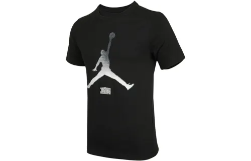Jordan Jumpmanteecrew T Shirts Men's Black Crew Neck Moderate Straight Fit