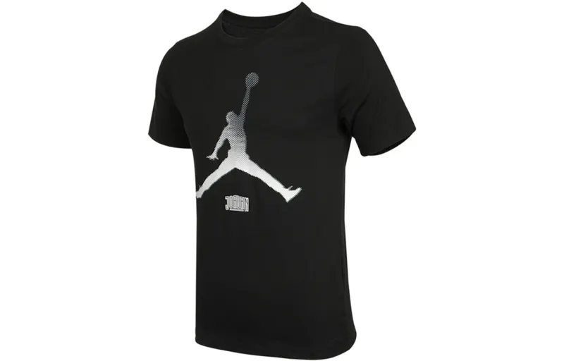 Jordan Jumpmanteecrew T Shirts Men's Black Crew Neck Moderate Straight Fit