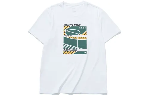 ANTA Basketball Collection T Shirts Men's White Crew Neck Moderate Straight Fit