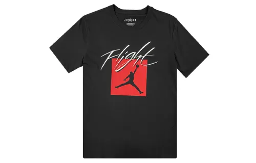 Jordan Air T Shirts Men's Black Crew Neck Moderate