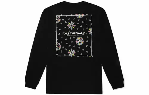 Vans T Shirts Unisex Black Crew Neck Moderate Straight Fit
