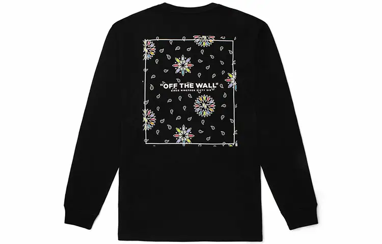 Vans T Shirts Unisex Black Crew Neck Moderate Straight Fit