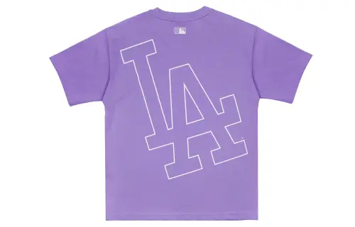 MLB Drop Shoulder Sleeve T-Shirt Unisex Purple