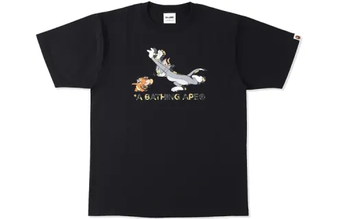 A BATHING APE Bape T Shirts Men's Crew Neck Moderate Straight Fit