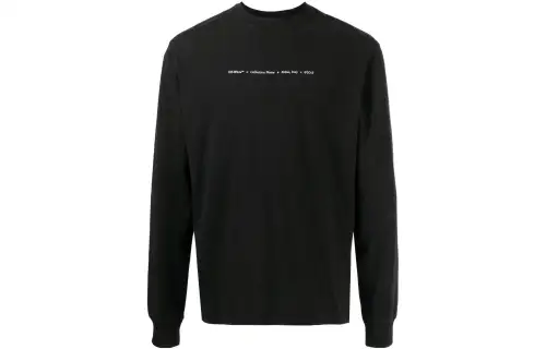 OFF WHITE SS22 T Shirts Men's Black Crew Neck Moderate Straight Fit