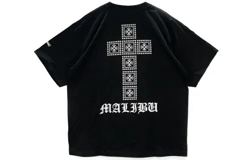 Chrome Hearts T Shirts Men's Black Crew Neck Moderate Straight Fit