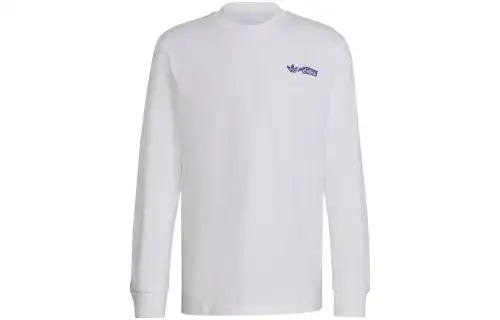 Adidas Originals T Shirts Men's White Crew Neck Moderate Straight Fit