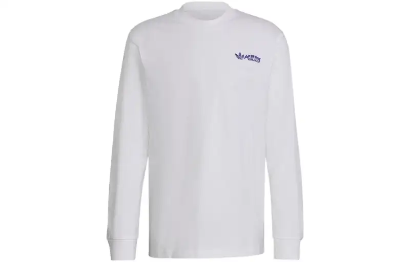 Adidas Originals T Shirts Men's White Crew Neck Moderate Straight Fit