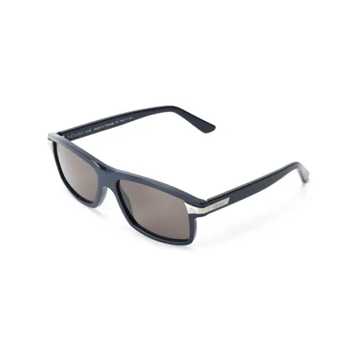 CARTIER Rectangular Sunglasses Women's Blue
