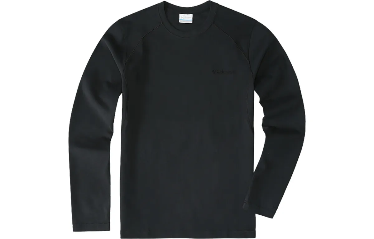 Columbia T-Shirts Men's Black Crew Neck Moderate Straight Fit