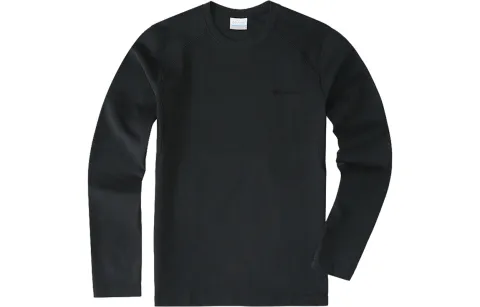 Columbia T-Shirts Men's Black Crew Neck Moderate Straight Fit