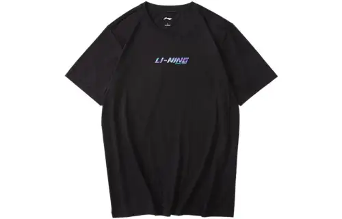 Li Ning T Shirts Men's Crew Neck Moderate Straight Fit