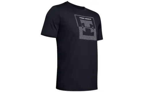 Under Armour T Shirts Men's Black Crew Neck Moderate Straight Fit
