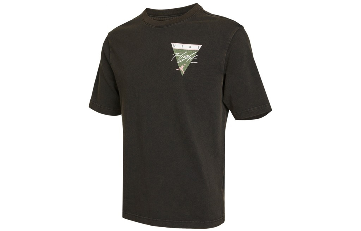 Jordan Flight Essentials T Shirts Men's Black Crew Neck Moderate Straight Fit