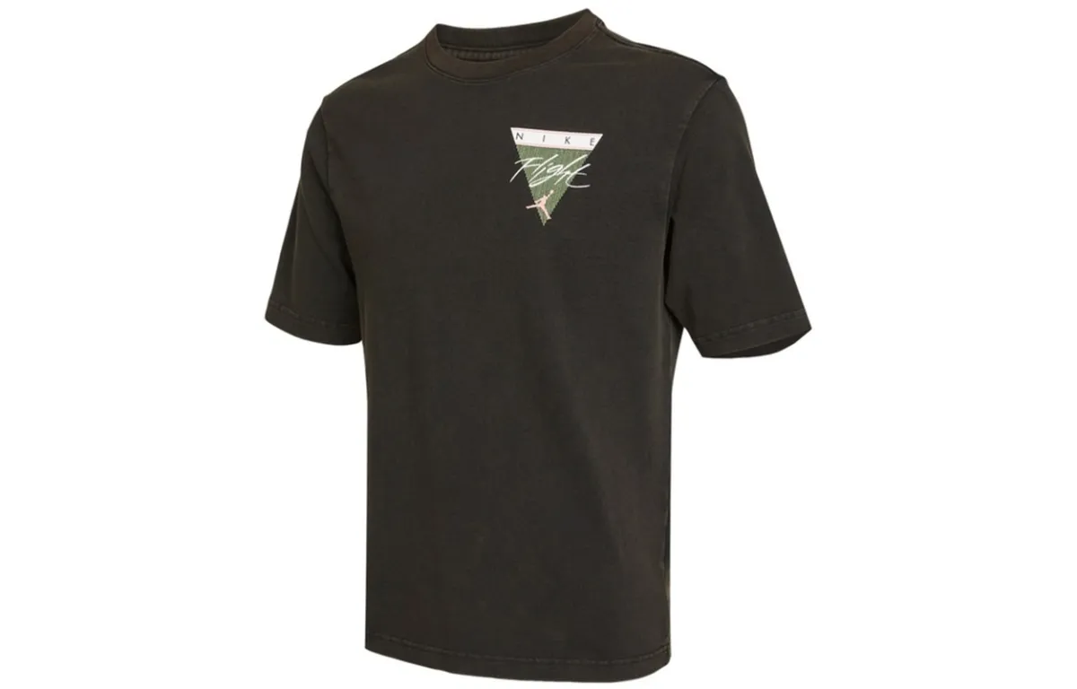 Jordan Flight Essentials T-Shirts Men's Black Crew Neck Moderate Straight Fit