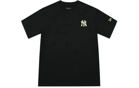 New Era T Shirt Couple, Trendy And Versatile Unisex Black