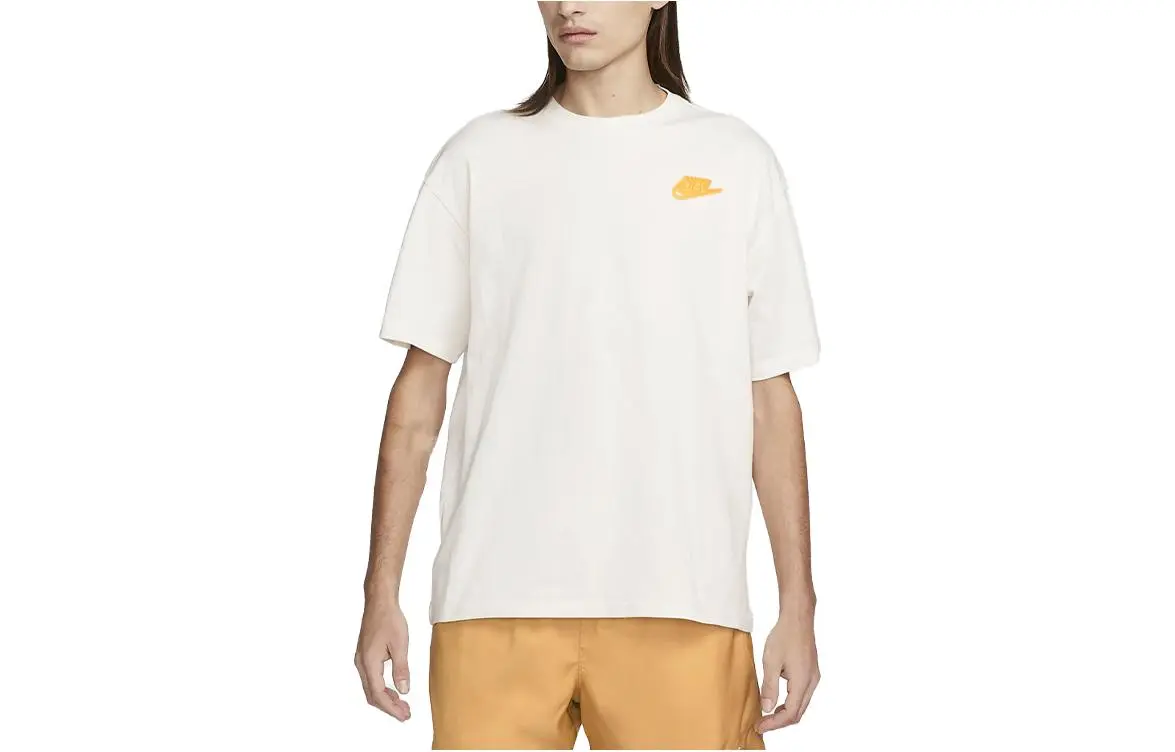 Nike T-Shirts Men's White Crew Neck Moderate