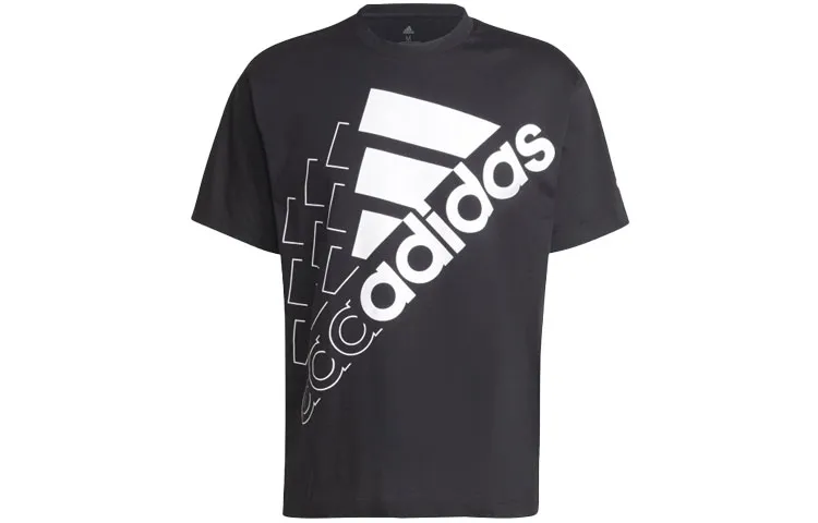 Adidas T-Shirts Unisex Black Crew Neck Moderate Straight Fit