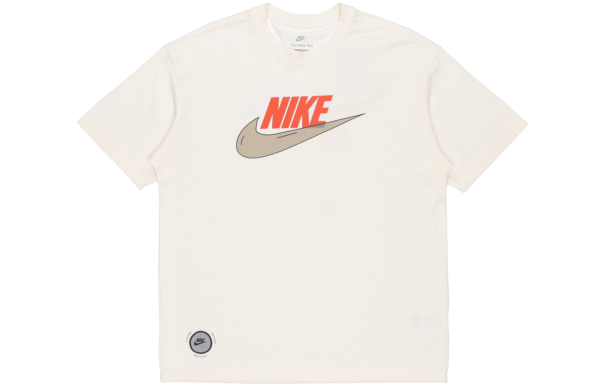 Nike Retro sports suit, breathable set for leisure, quick dry beige short sleeve T-shirt, American style, with your logo imprint