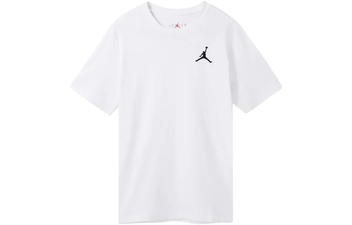 Jordan T-Shirts Men's White Crew Neck Moderate Straight Fit