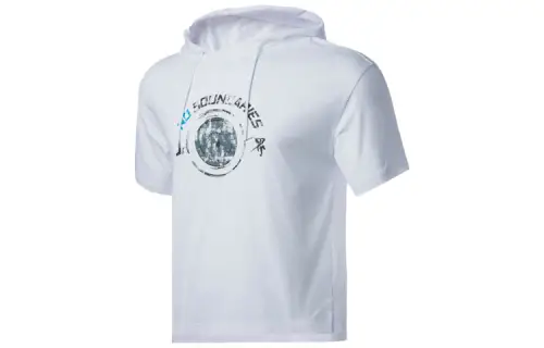Li Ning Training Series T Shirts Men's White Hooded Moderate